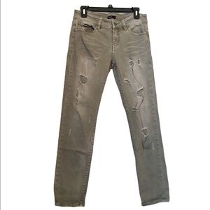 Supplies Distressed Army Green Jeans